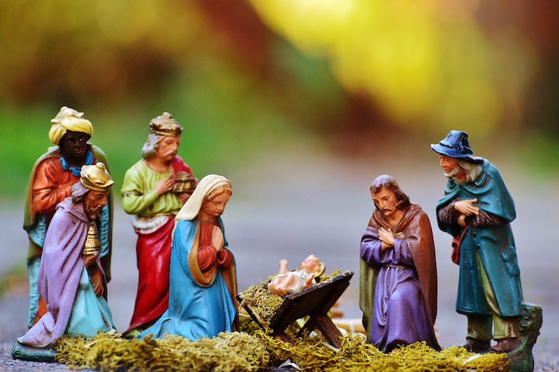 Foto van beeldengroep kerststal
