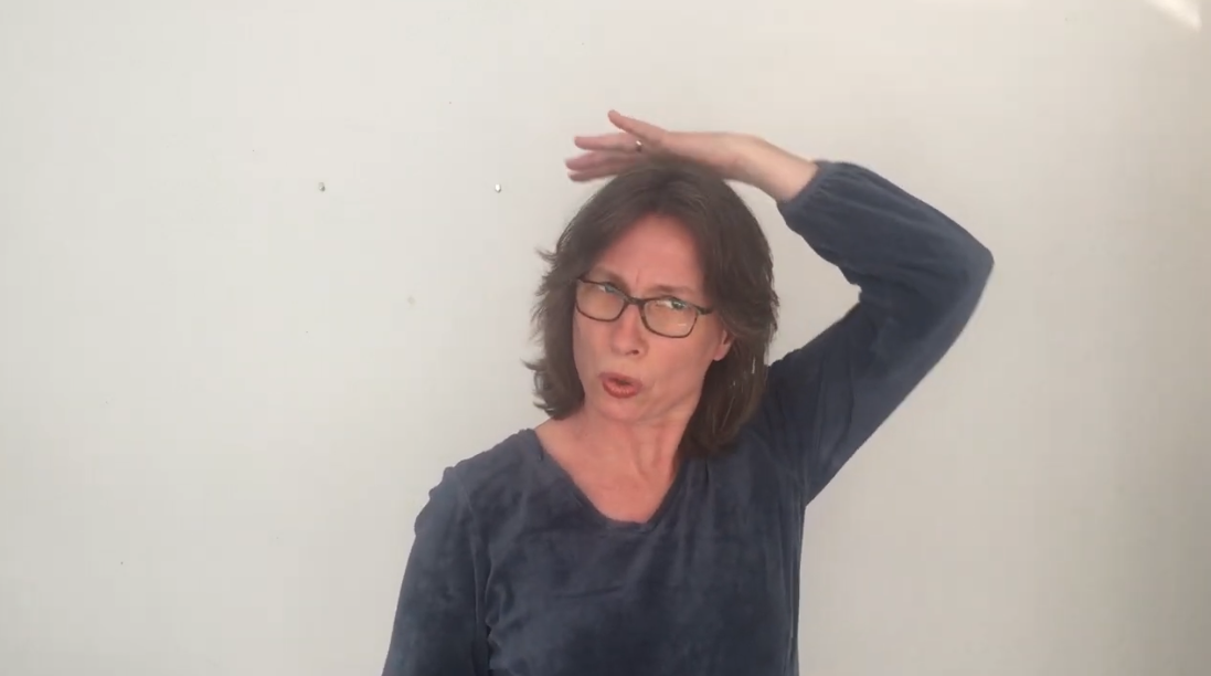 Screenshot uit het filmpje waarin Melanie Plag vertelt over de spin Anansi